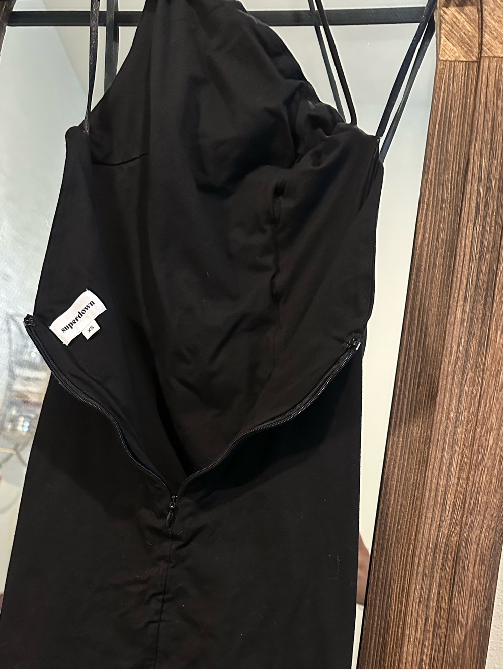 superdown Black One-Shoulder Ruched Midi Dress - Picture 3 of 4
